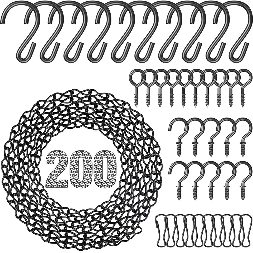 Garini hanging chain 200inch metal black for durable outdoor plant displays.