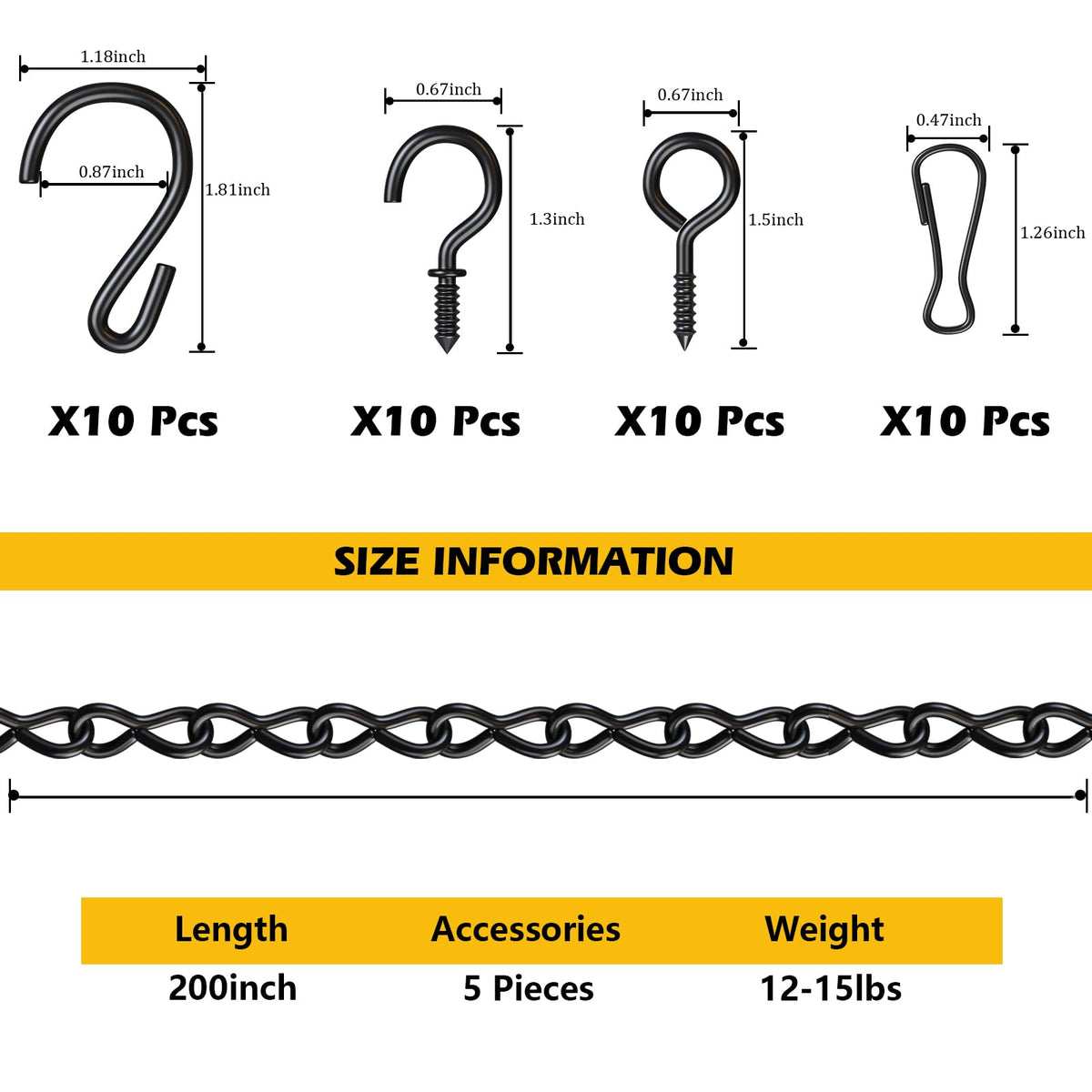 Garini 10pcs S hooks for secure, adjustable plant suspensions.