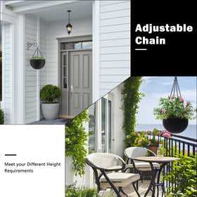Garini iron chain with electrophoretic finish resists corrosion for outdoor or indoor use.