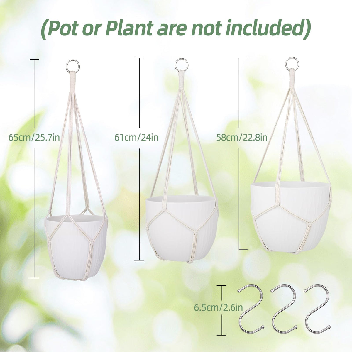 Garini modern boho hanger elevates décor with simple, stylish plant display.