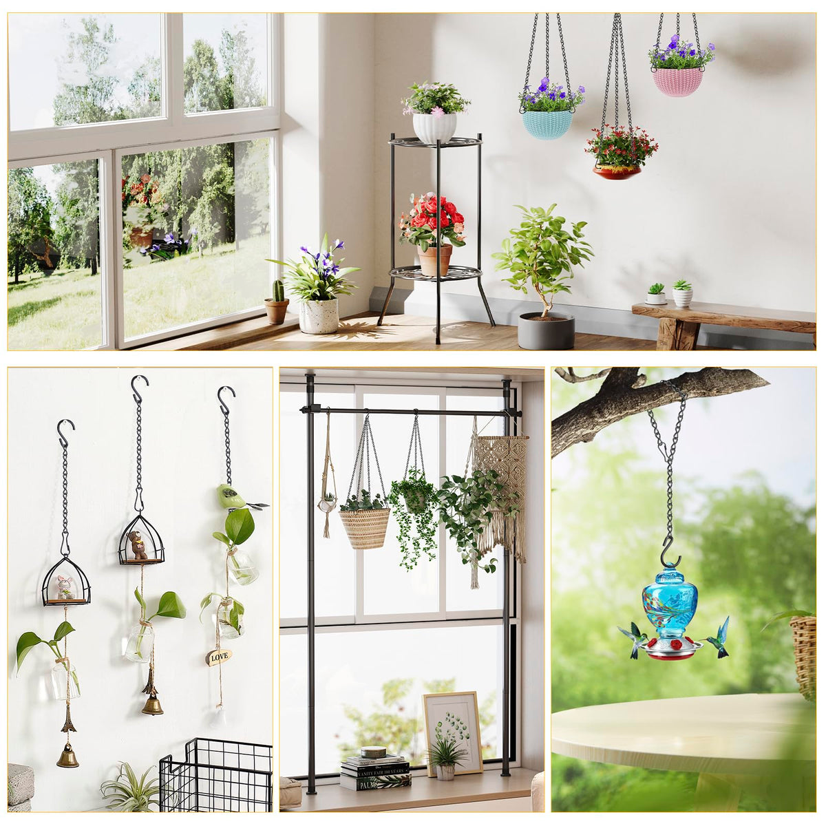 Garini outdoor hanging chain elevates balconies with timeless rust-resistant elegance.