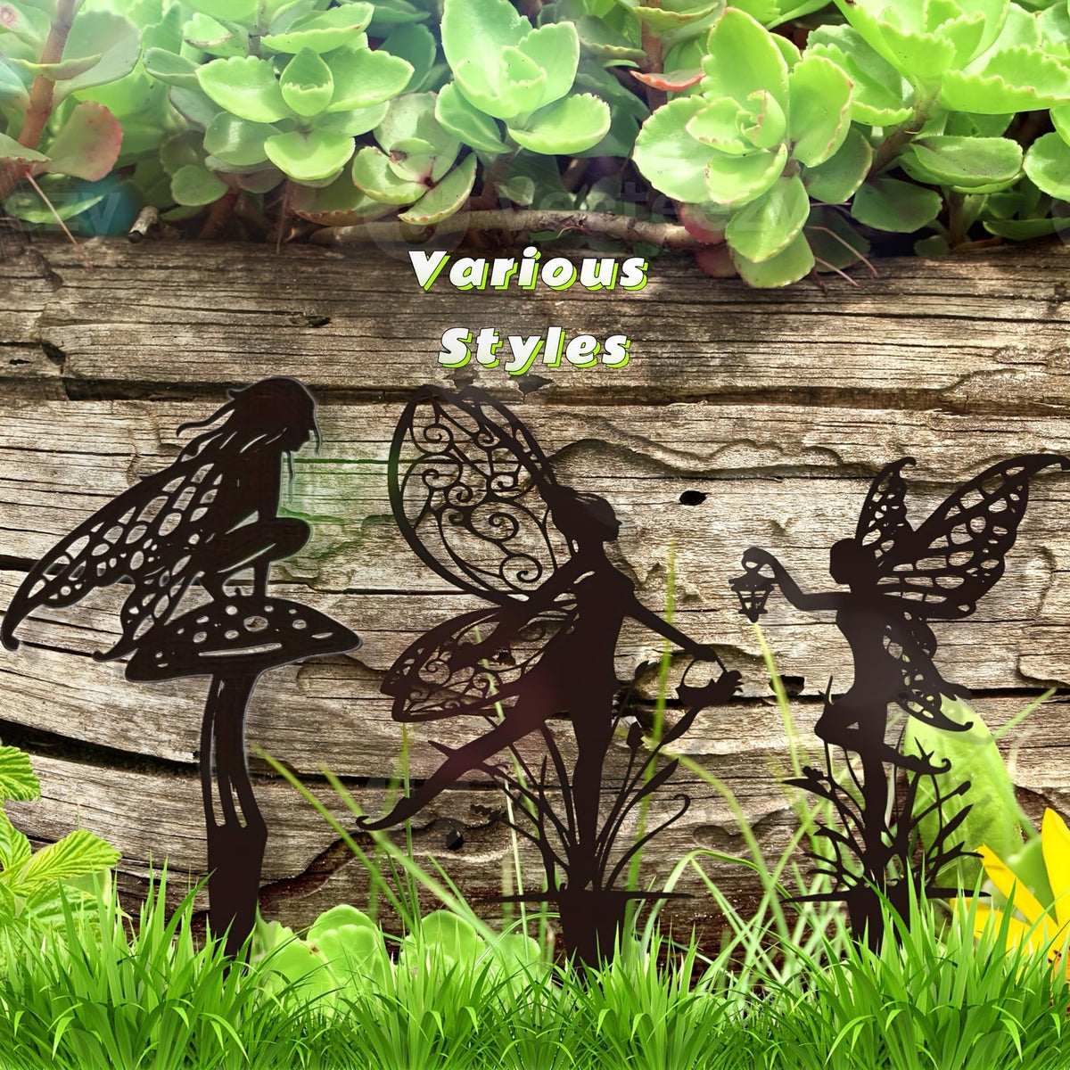 Garkup fairy garden stake butterfly-perch provides natural charm and height.