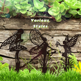 Garkup fairy garden stake butterfly-perch provides natural charm and height.