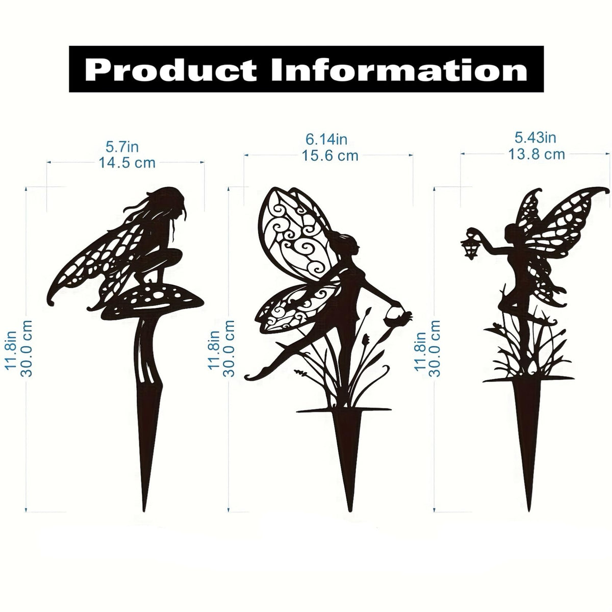 Garkup fairy garden stake wishful fairy invites imagination in beds.