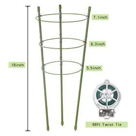 Adjustable rings help guide peppers and herbs as they grow.