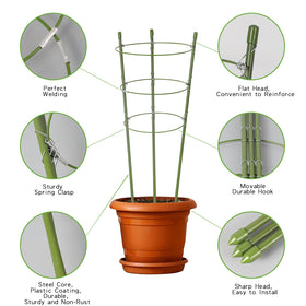 Bonus twist ties included to secure vines without damage.