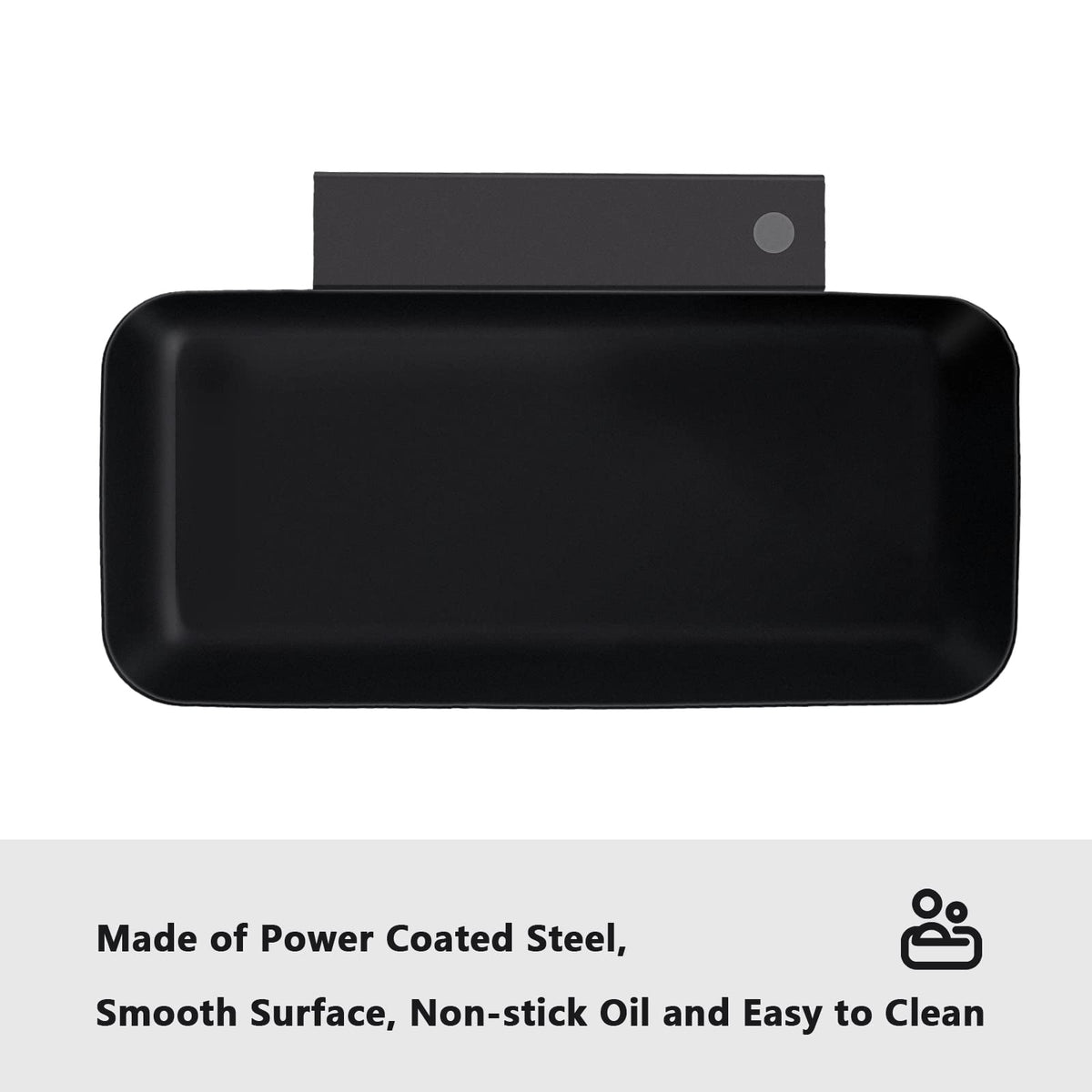 GARNETIN easy-install drip tray attached to stove lip in seconds.