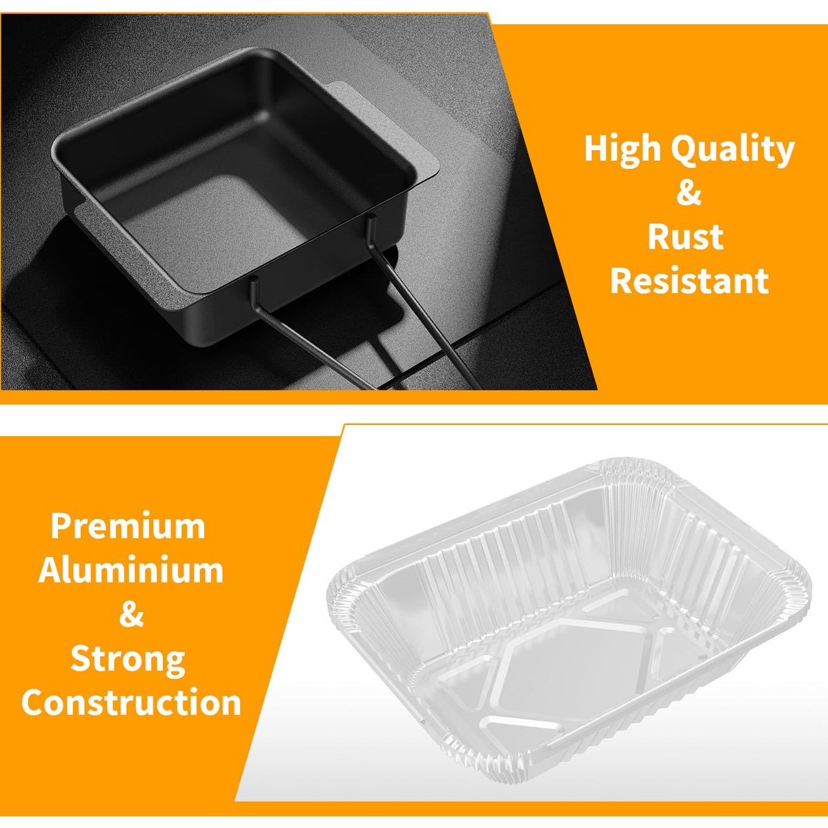 GARNETIN weather-resistant coated tray ready for outdoor grilling.