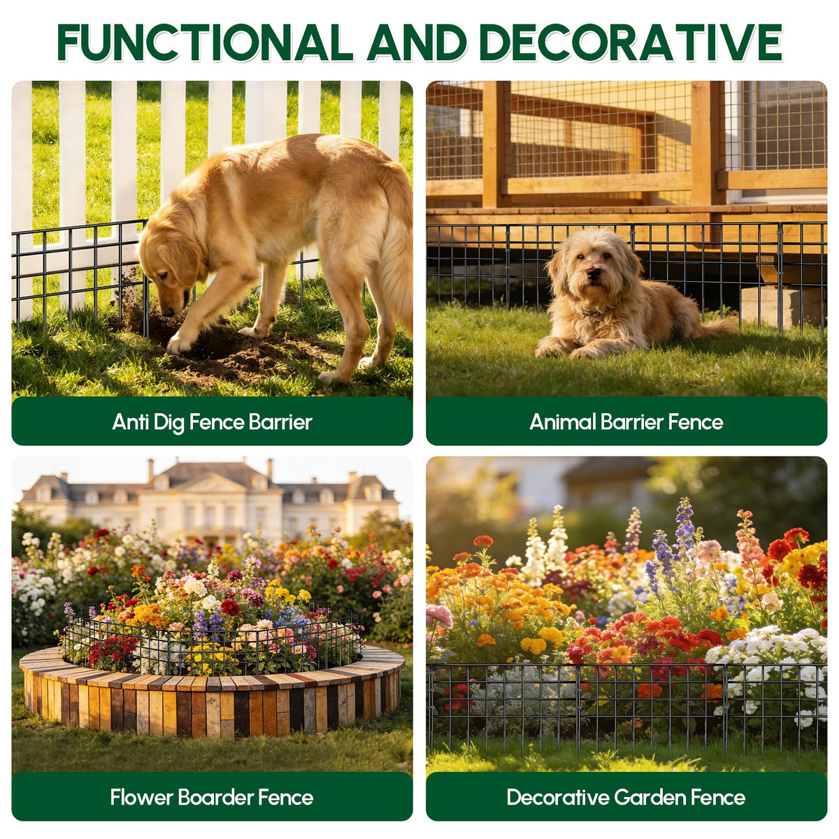 Garovee garden panels provide practical edging and decorative borders