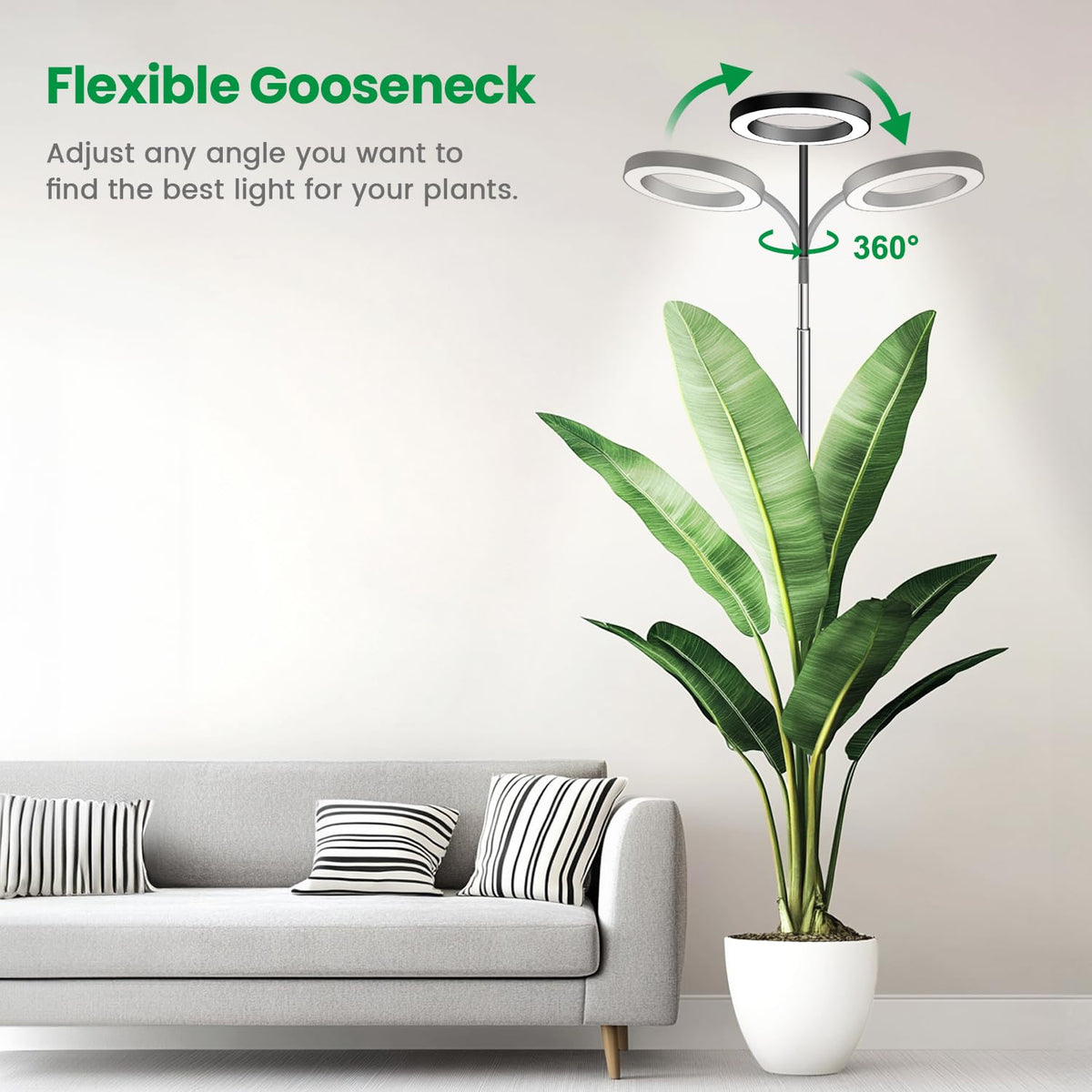 Garpsen grow light offers 3 color modes for different plant growth phases