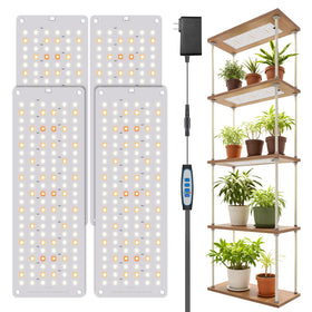 Garpsen Grow Light four-panel setup provides even indoor coverage.