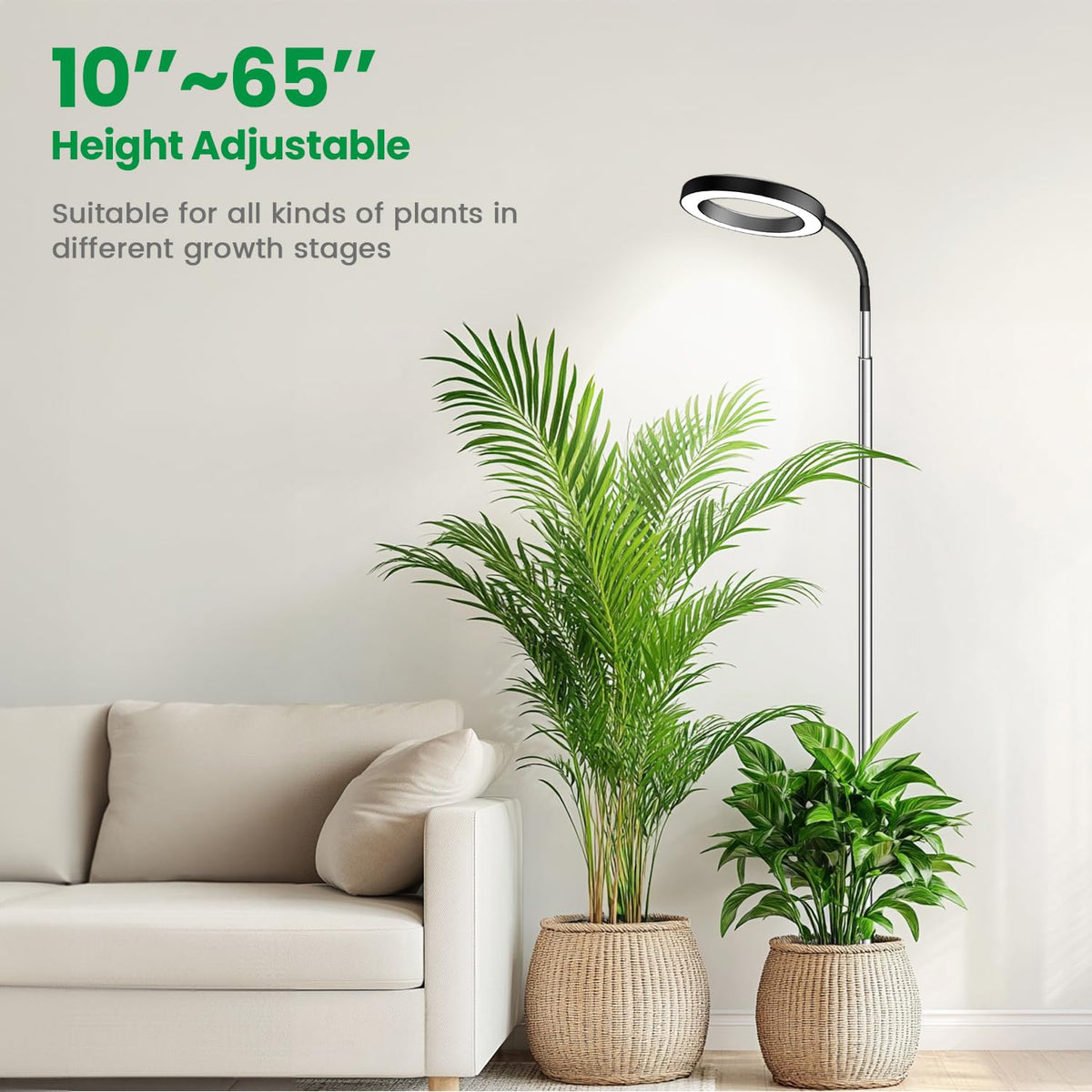 Garpsen grow light features 660nm red light to support growth stages