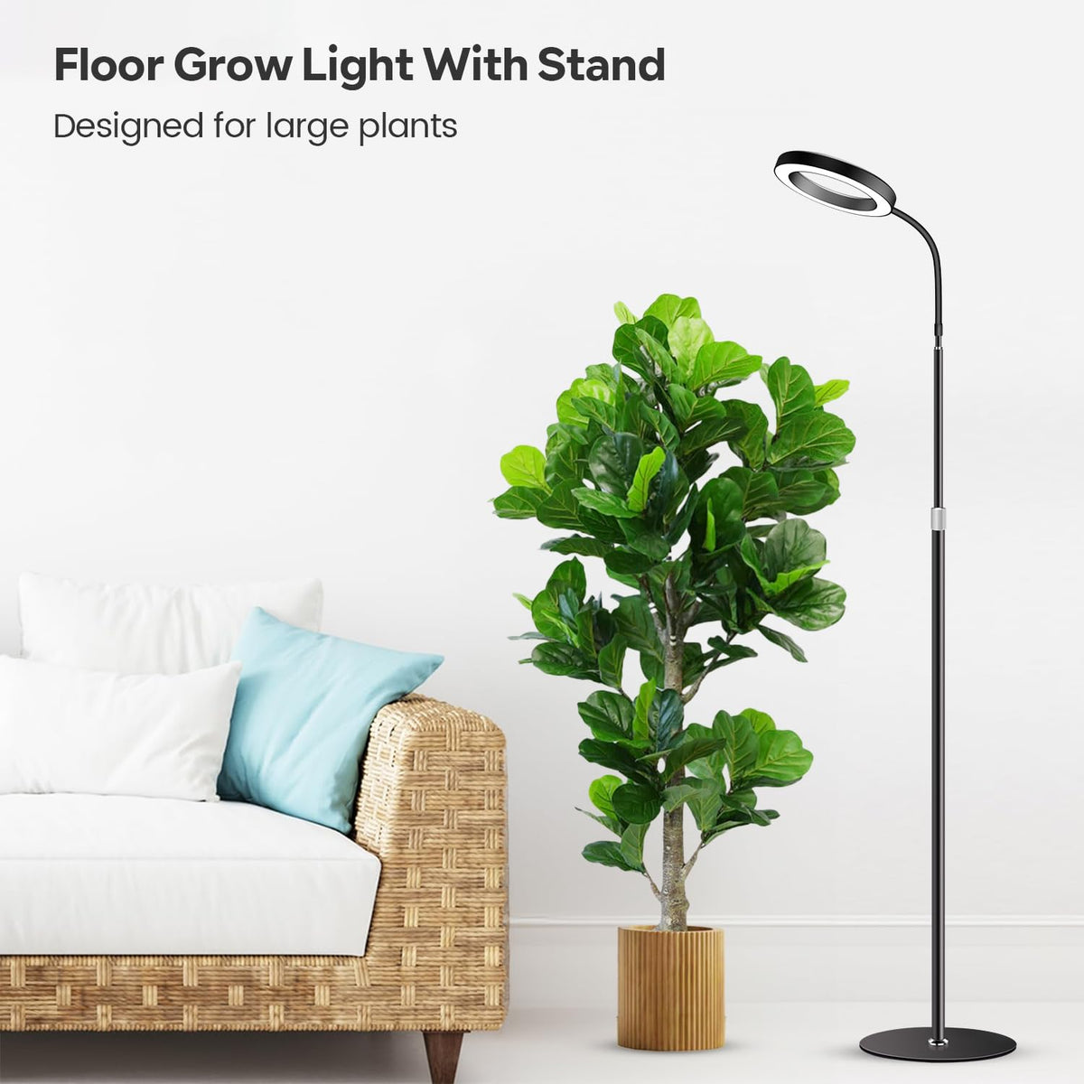 Garpsen full-spectrum panel delivers balanced light for healthy indoor foliage.
