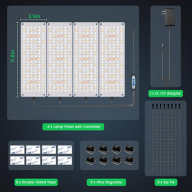 Garpsen Grow Light supports seed starting, vegetative and blooming stages with adjustable brightness.