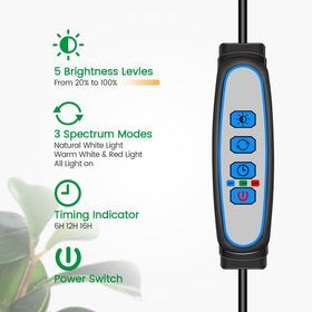 Garpsen grow light timer supports 6, 12, and 16 hour automatic cycles