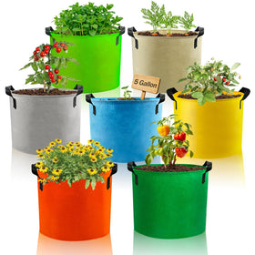 Garrdeen 5-gallon grow bag in vibrant color for easy plant identification