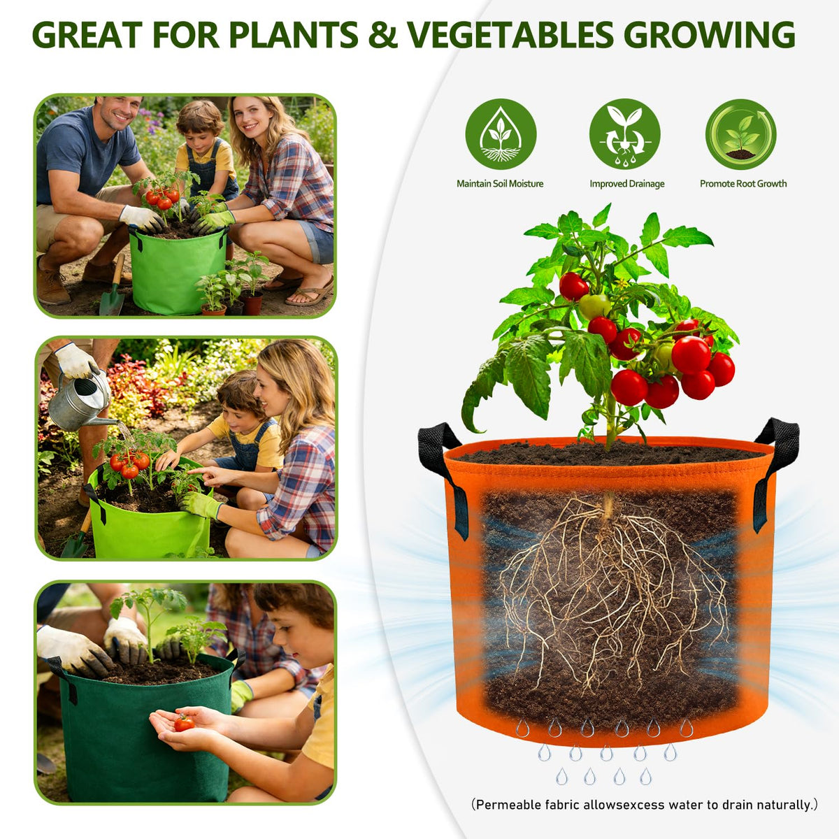 Garrdeen 12-inch diameter by 10-inch height for roomy root space