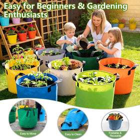 Garrdeen grow bags suitable for tomatoes, peppers, and herbs