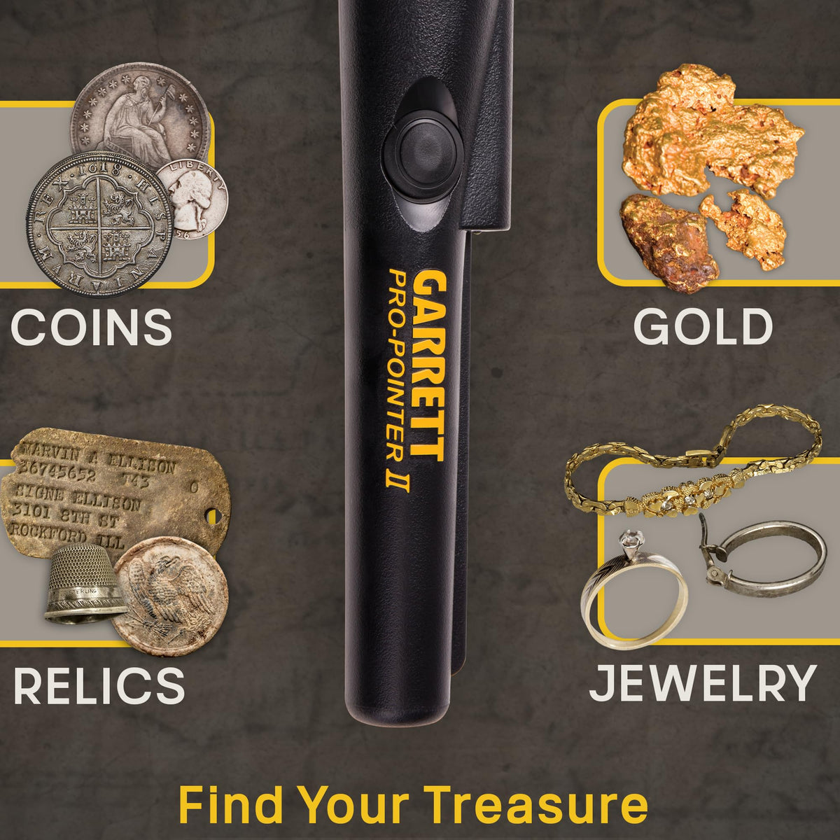Garrett Pro-Pointer II lost alarm helps locate signals quickly during hunts.
