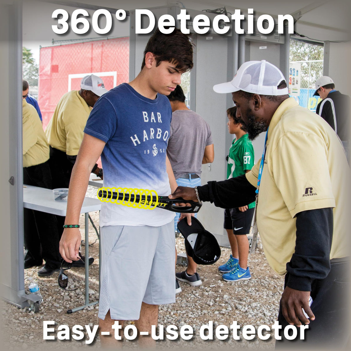 Garrett SuperWand pinpointing tip guides accurate target location during screenings