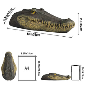 GARTENGERATE floating alligator head moves with wind for realistic pond presence.