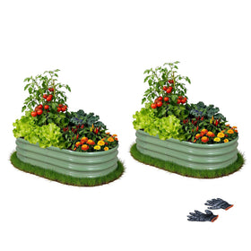 Gartist 2-pack raised garden bed kits with easy assembly for quick setup.