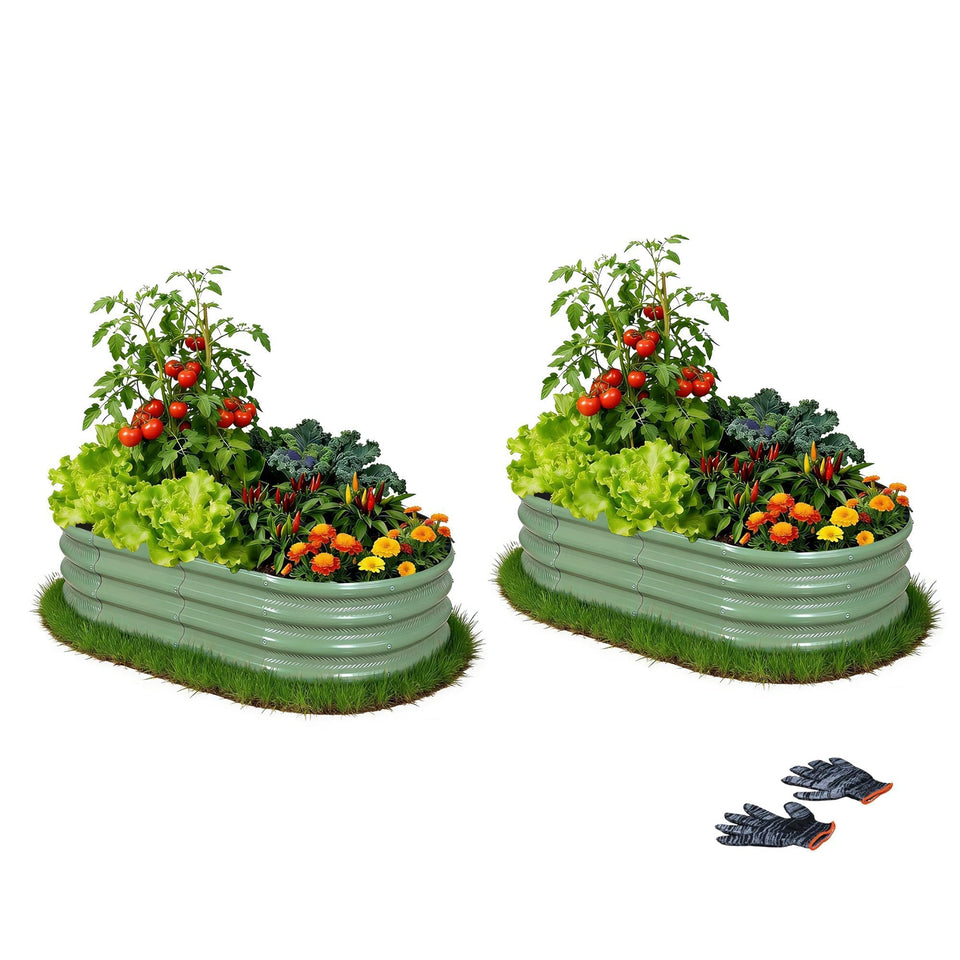 Gartist 2-pack raised garden bed kits with easy assembly for quick setup.