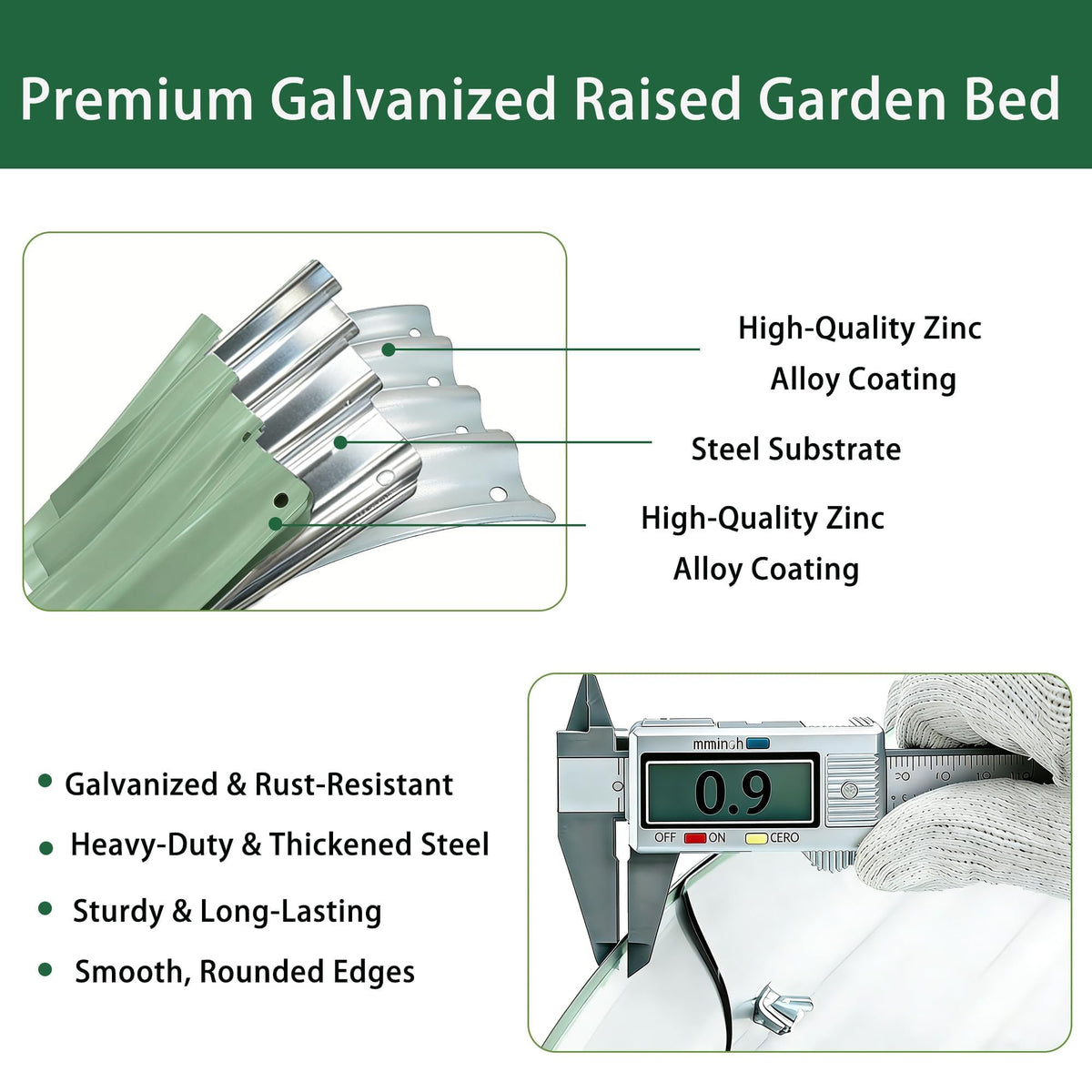 Gartist 4x2x1 ft bed provides ample space for vegetables and herbs.