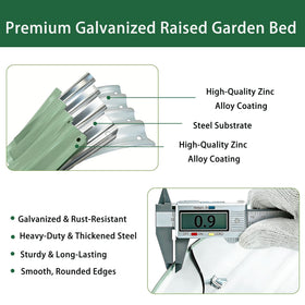 Gartist 4x2x1 ft bed provides ample space for vegetables and herbs.