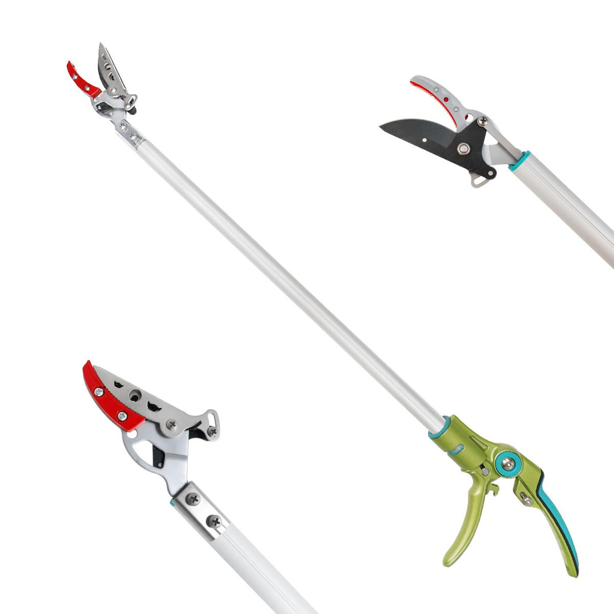 GARTOL 32-inch reach pruner extended for ground-safe pruning of high branches