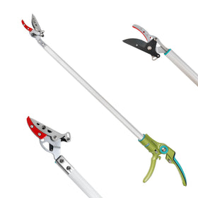 GARTOL 32-inch reach pruner extended for ground-safe pruning of high branches