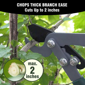 GARTOL hedge shears extendable handle for tall hedges.