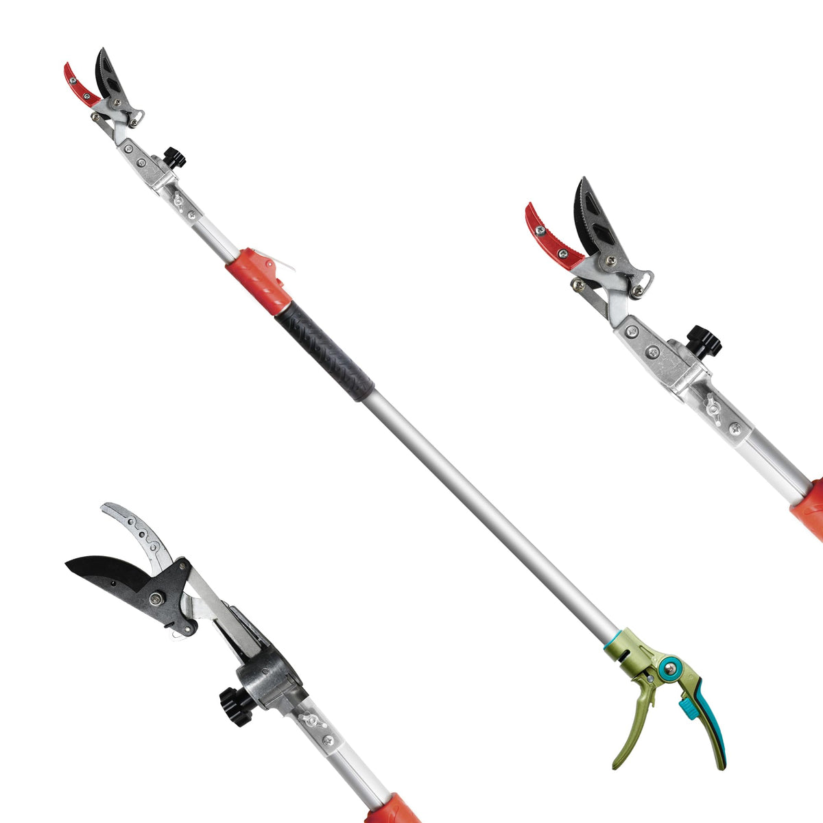 GARTOL pruner with extended pole reaching high branches safely
