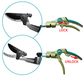 GARTOL rubber grip provides comfortable control during pruning.