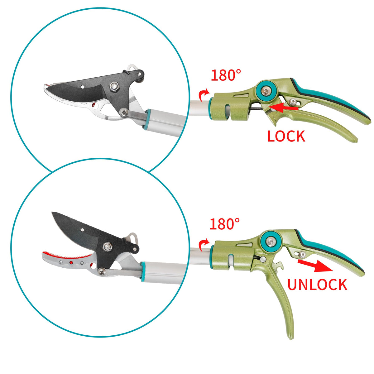 GARTOL SK5 steel blade delivers clean, precise cuts on live branches.