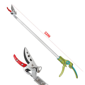 Lightweight aluminum pole supporting effortless one-handed pruning