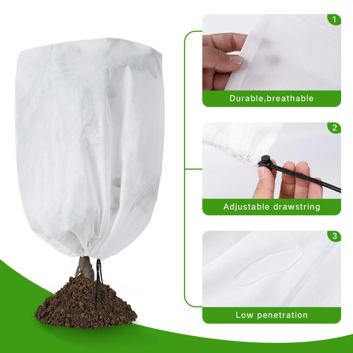 Garutom lightweight fabric provides breathability while trapping heat for winter protection.