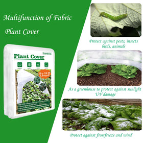 Garutom frost cover fabric detail shows breathable non-woven material for plants.