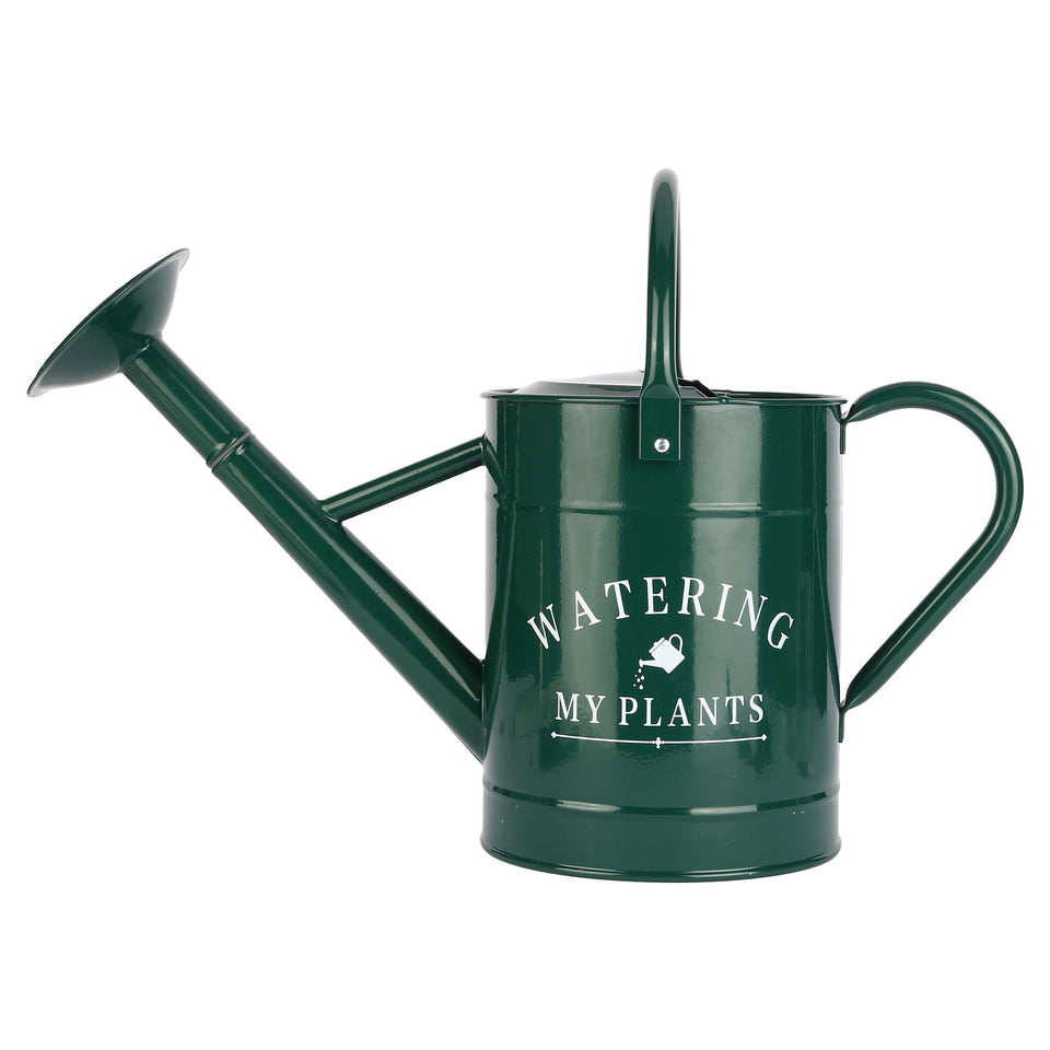 Garutom galvanized watering can, overall view, ideal for indoor and outdoor plant care.