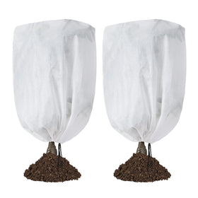 Garutom plant cover 42x45 with drawstring protects plants from frost and wind.