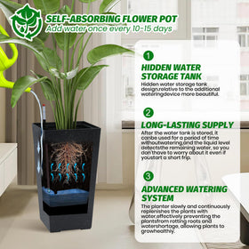 Garvee weather-resistant plastic construction for year-round display.
