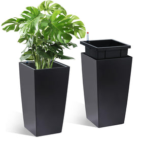 Garvee 16-Inch Tall Planter with water level monitor for precise watering.