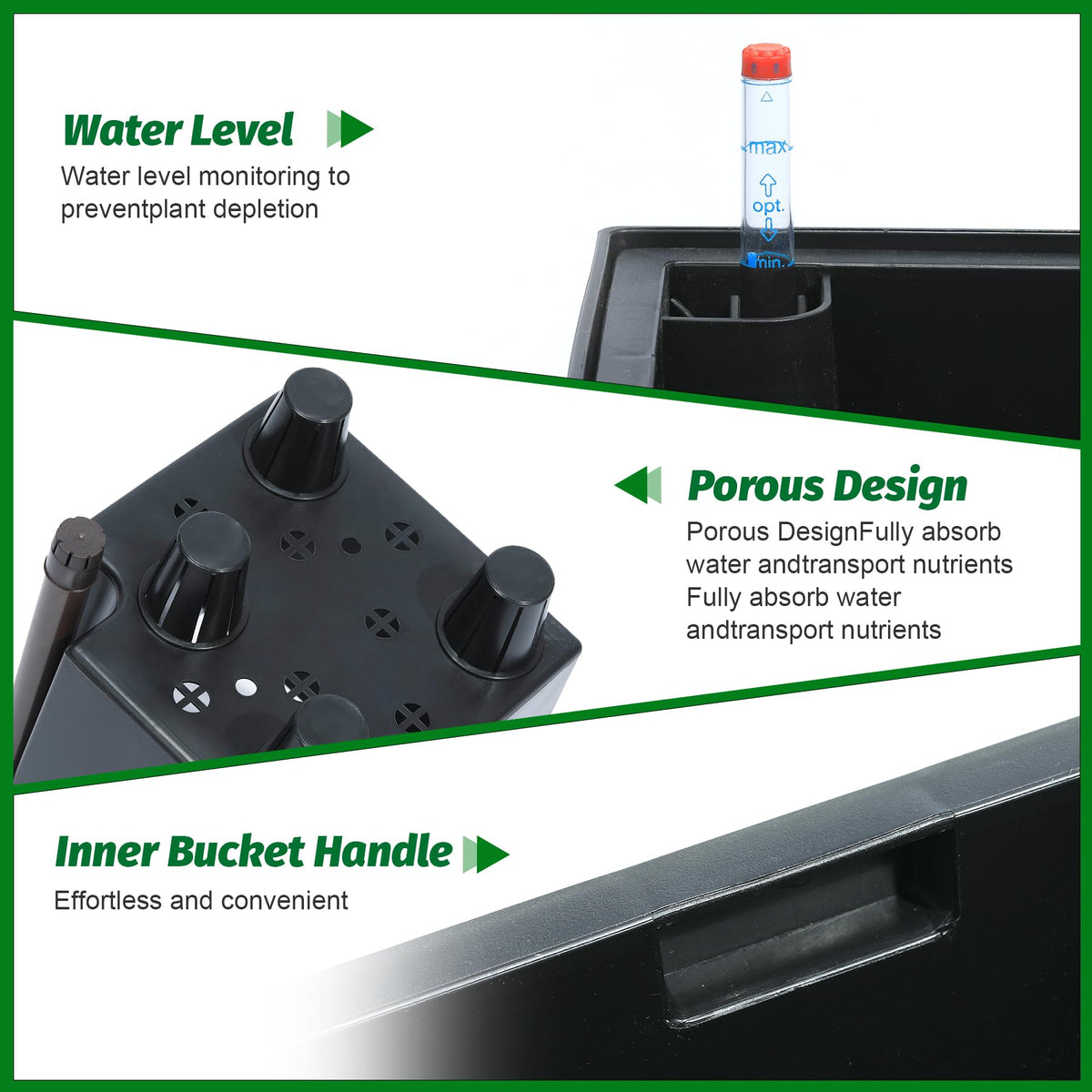 Garvee black planters on porch with sleek two-pack design.