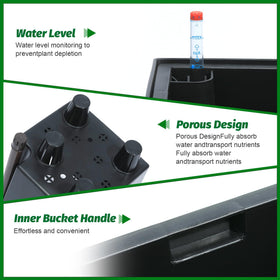 Garvee black planters on porch with sleek two-pack design.