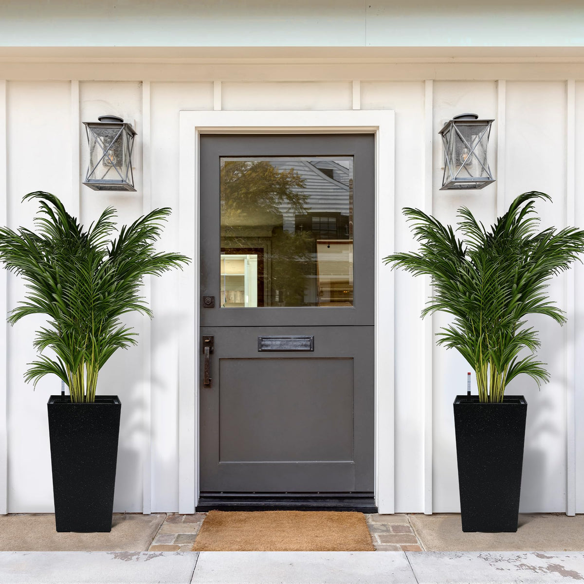 Garvee black planters available in two and four-pack options.