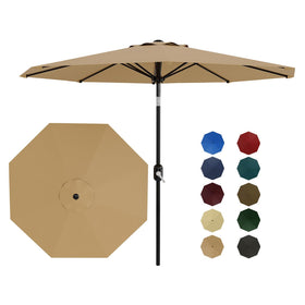 Garvee 9ft patio umbrella with crank lift for effortless shade