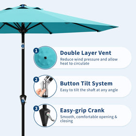 Garvee rust-resistant iron frame ensures durable outdoor performance.