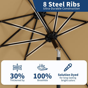 Garvee 9ft umbrella fabric with UV protection and color retention