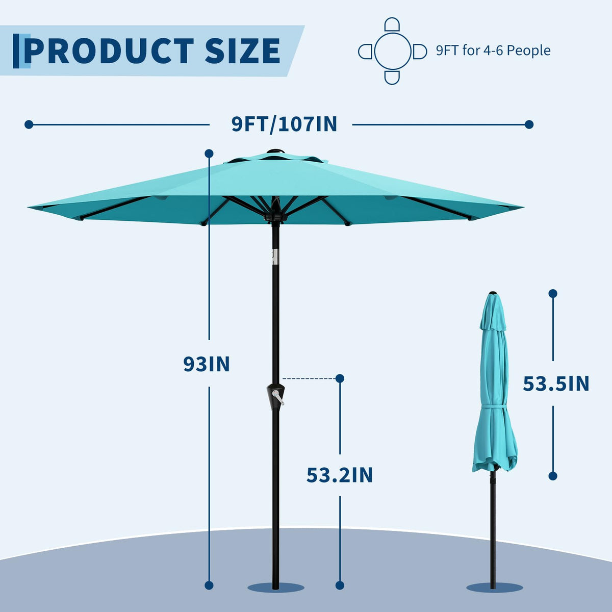 Garvee vented canopy enables better airflow and reduces wind pressure.