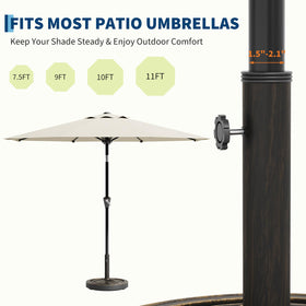 Garvee antique black bronze finish adds elegant flair to outdoor furniture sets.